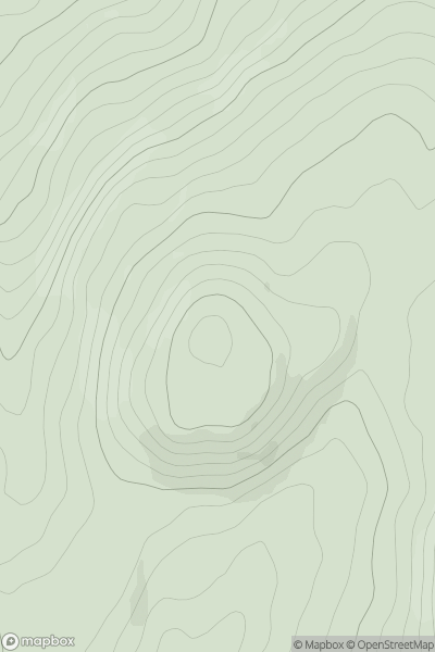 Thumbnail image for Cruach Mhor [Loch Fyne to Bute and the Firth of Clyde] showing contour plot for surrounding peak